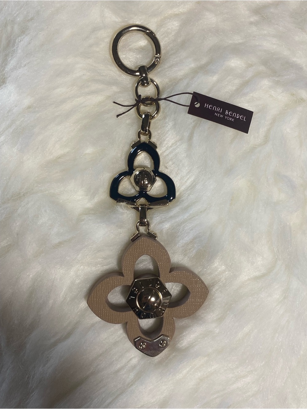💎NWT💎 Henri Bendel Flower Foulard Bag Charm and Keychain
